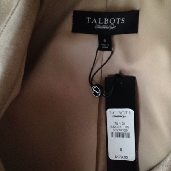 NWT Talbots belted jacket, size 6 - Picture 3 of 5